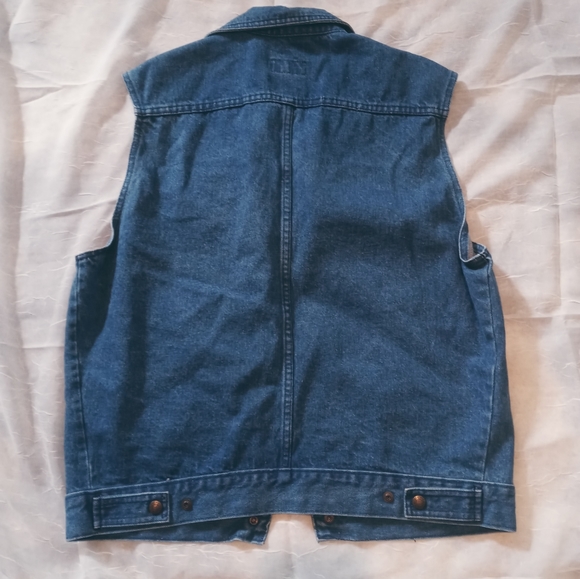 Calvin Klein Sport Denim Vest M Vintage - Picture 3 of 5